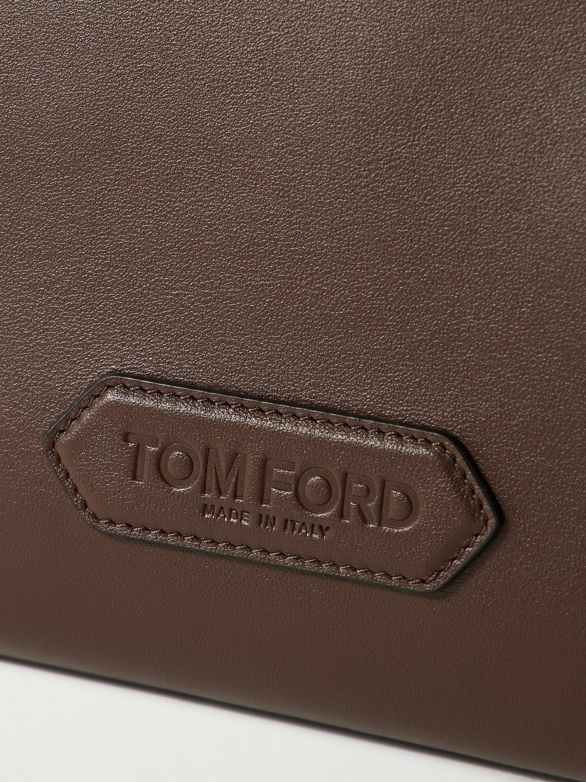 TOM FORD - Logo-Debossed Leather Messenger Bag