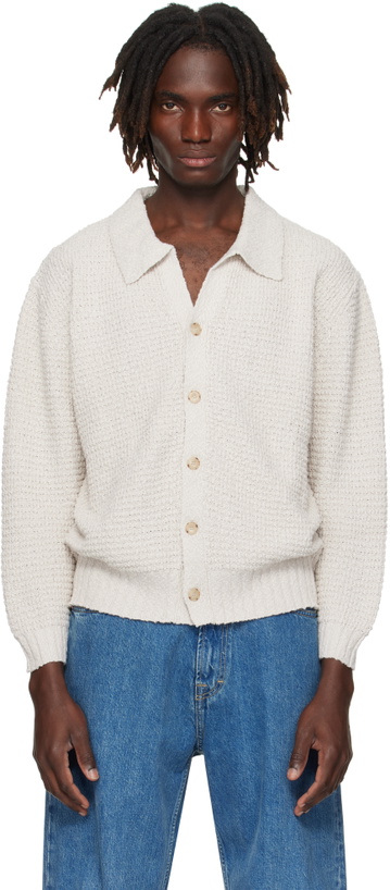 Photo: COMMAS Off-White Textured Knit Cardigan