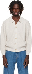 COMMAS Off-White Textured Knit Cardigan