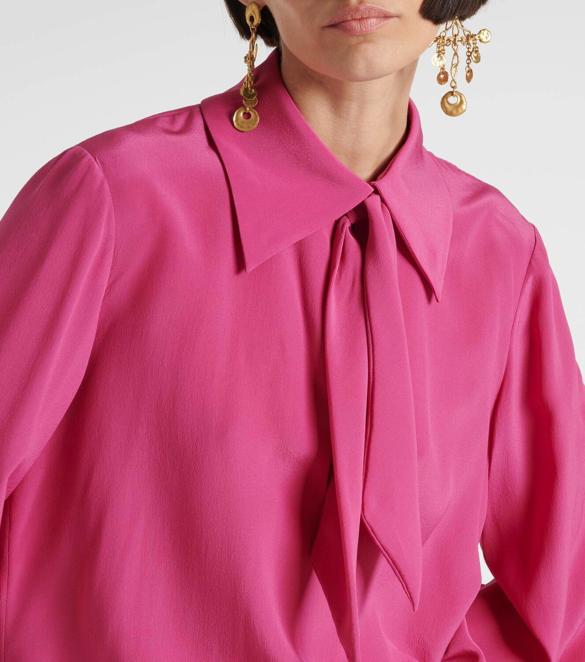 Chloé Tie-neck silk crêpe de chine blouse