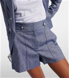 Veronica Beard Runo high-rise linen-blend shorts
