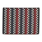 Thom Browne Navy Plaid Card Holder