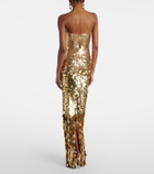 Rachel Gilbert Remy sequined corset gown