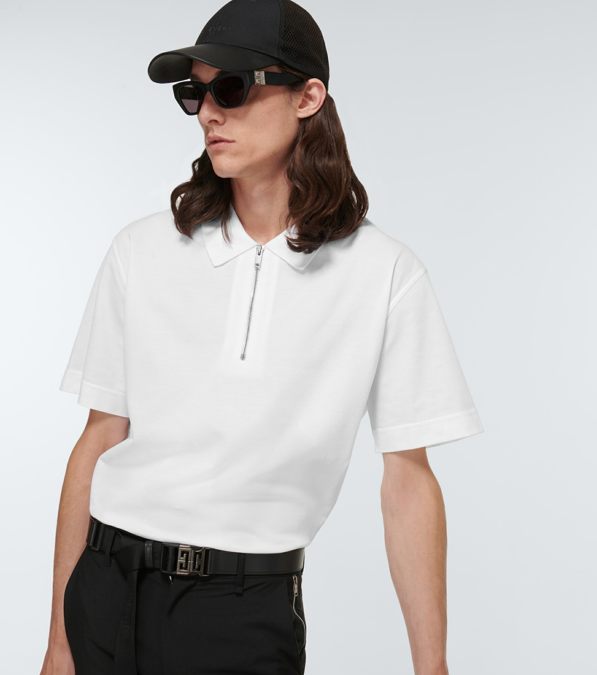 Givenchy - Half-zip cotton piqué polo shirt Givenchy
