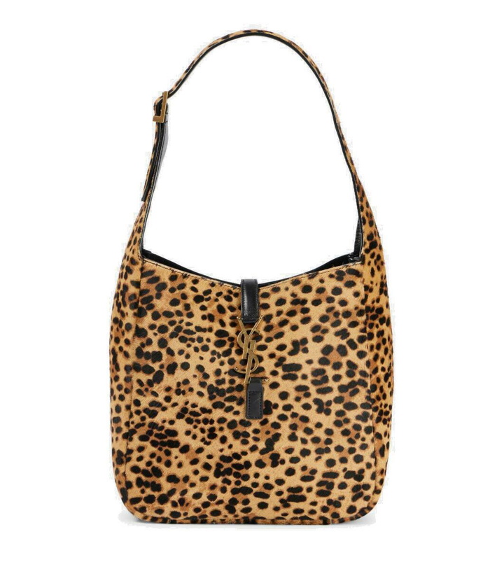 Photo: Saint Laurent Le 5 A 7 Small leopard-print shoulder bag
