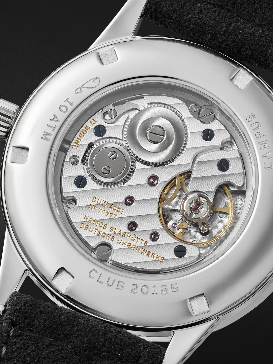 NOMOS Glashütte - Club Campus 38.5 Hand-Wound Stainless Steel and Alcantara® Watch, Ref. No. 722.GB