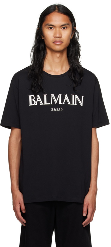 Photo: Balmain Black Bonded T-Shirt