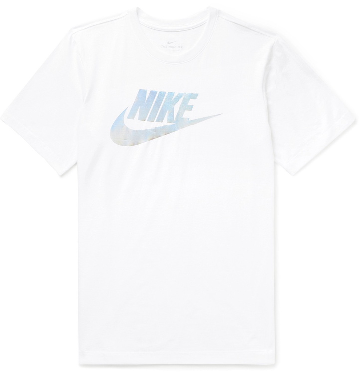 Photo: Nike - Sportswear Festival Logo-Print Cotton-Jersey T-Shirt - White