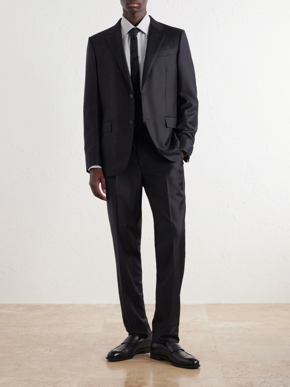 Zegna - Merino Wool-Twill Suit - Black