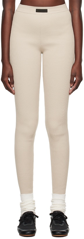 Photo: Fear of God ESSENTIALS Taupe Patch Leggings