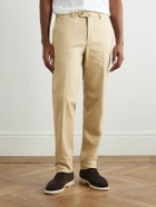 Loro Piana - Carlo Hyannis Tapered Cotton-Blend Trousers - Neutrals