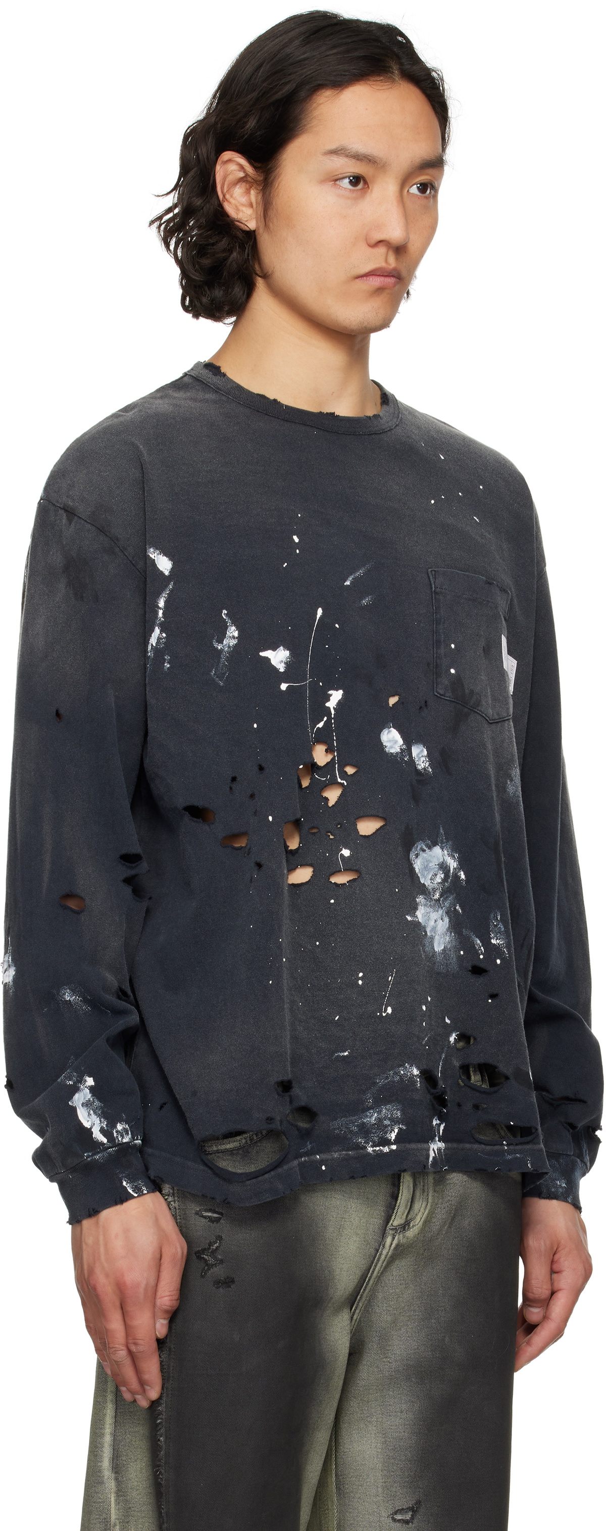 【NEIGHBORHOOD】SAVAGE CREWNECK-P LS Neighborhood Black Crewneck-P Savage LS T-shirt Neighborhood