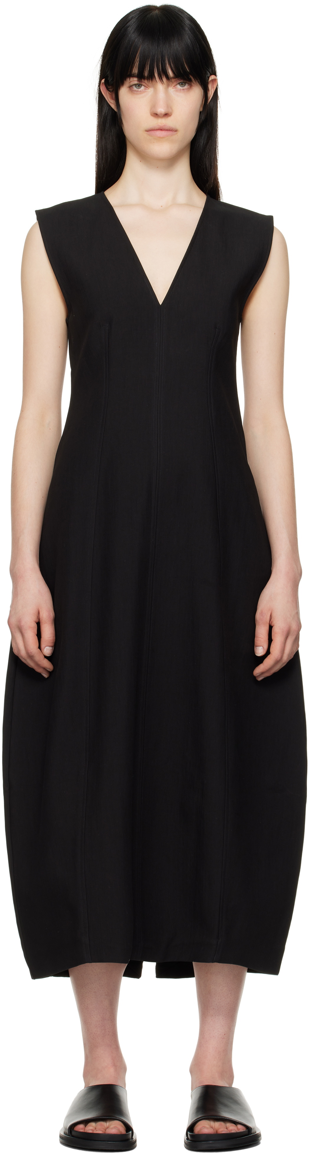 Studio Nicholson High Collar Long Sleeve Dress Studio Nicholson