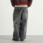 BEAMS Men's Balloon Wide Denim Jeans in Black