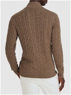 LORO PIANA - Bomber Cashmere Knit Zip Up Sweater
