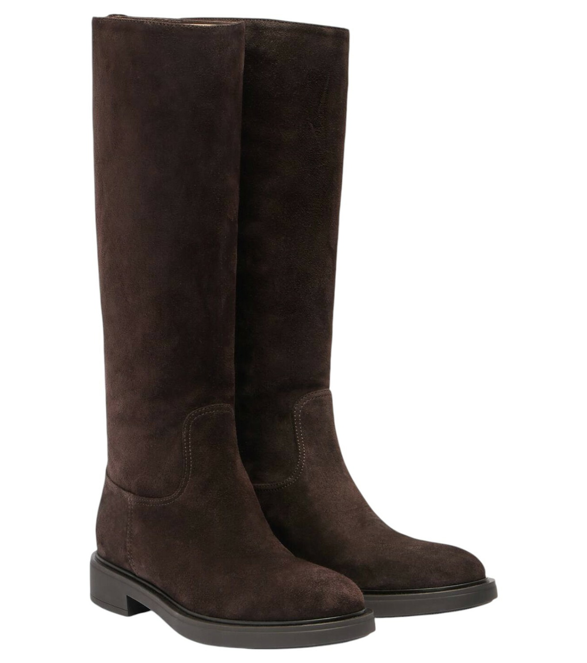 ロングブーツ Gianvito Rossi Camel suede and fur Maverick boots GIANVITO ROSSI Maverick 35 shearling and suede snow boots