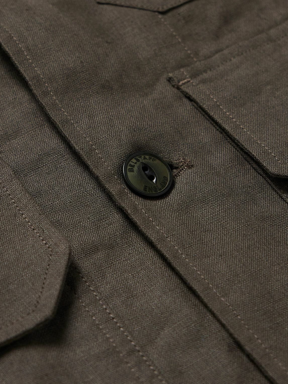 Belstaff - Forge Logo-Appliquéd Linen Overshirt - Green