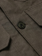 Belstaff - Forge Logo-Appliquéd Linen Overshirt - Green