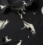 Saint Laurent - Printed Silk Crepe De Chine Shirt - Black