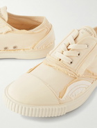 Maison Margiela - Inside Out Patchwork Canvas Sneakers - Neutrals