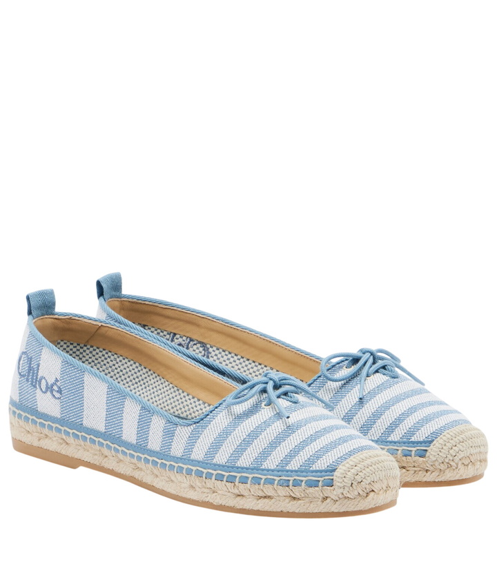 Photo: Chloé Isla striped canvas espadrilles