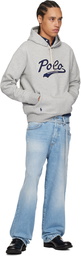 Polo Ralph Lauren Gray Logo Double-Knit Hoodie