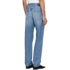 Givenchy Blue Couture Seam Straight Fit Shadow Washed Jeans