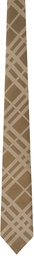 Burberry Beige Silk Check Classic Cut Tie