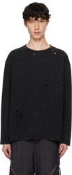 Professor.E Black Destroyed T-shirt