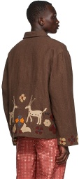 Bode SSENSE Exclusive Brown Limited Edition Twin Antelope Jacket