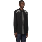 Double Rainbouu Black Western Shirt