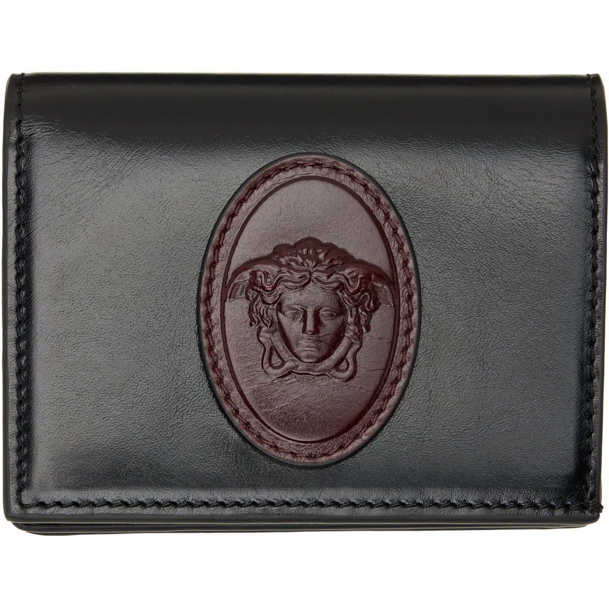 Versace Black Roomy Leather Wallet