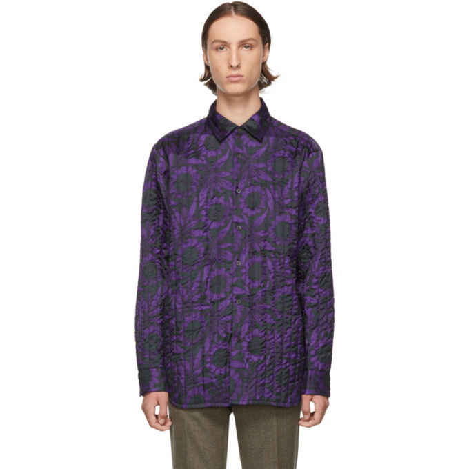 Photo: Dries Van Noten Purple and Black Constable Shirt