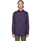 Dries Van Noten Purple and Black Constable Shirt