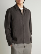 Sunspel - Textured Wool-Blend Harrington Jacket - Brown