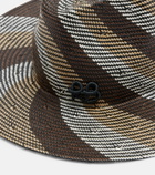 Ruslan Baginskiy Striped straw fedora