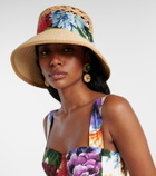Dolce&Gabbana Scarf-detail raffia sun hat