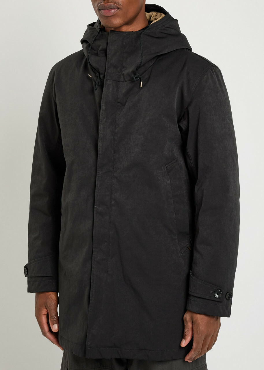 ジャケット・アウター Ten-C PARKA BLACK 48 Ten C Hooded Parka Black Ten C