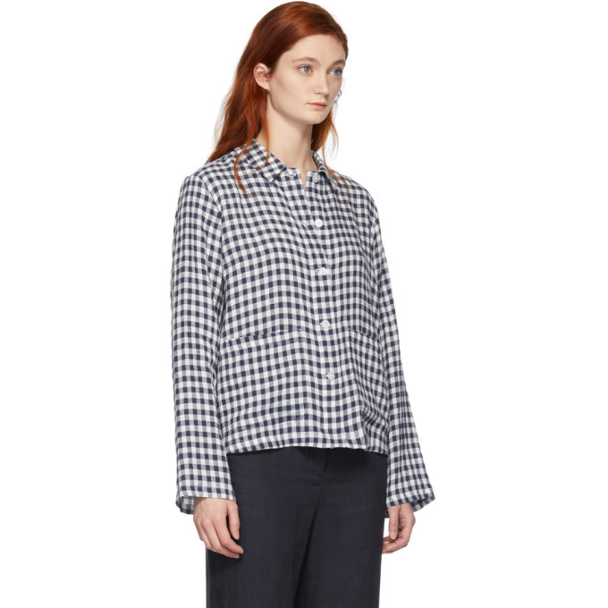 Mansur Gavriel Blue Gingham Worker Shirt