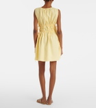 Asceno Como gathered linen minidress