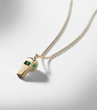 Anita Ko 18kt gold pendant necklace with emeralds