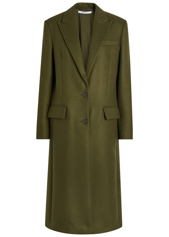 Photo: Another Tomorrow Tailored Wool Coat Dark Green
