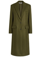 Another Tomorrow Tailored Wool Coat Dark Green