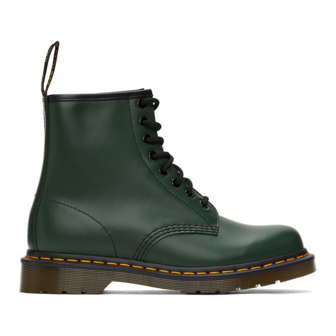 Photo: Dr. Martens Green Smooth 1460 Boots