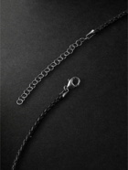 Jenny Dee Jewelry - Strength Mandalic Titanium, Leather and Diamond Necklace