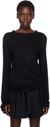 AARON ESH Black Satin Trim T-shirt