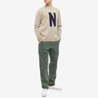 Norse Projects Men's Fridolf N Donegal Crew Sweat in Utility Khaki