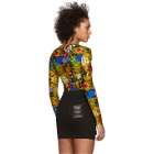 Versace Jeans Couture Multicolor Tropical Barocco Print Bodysuit