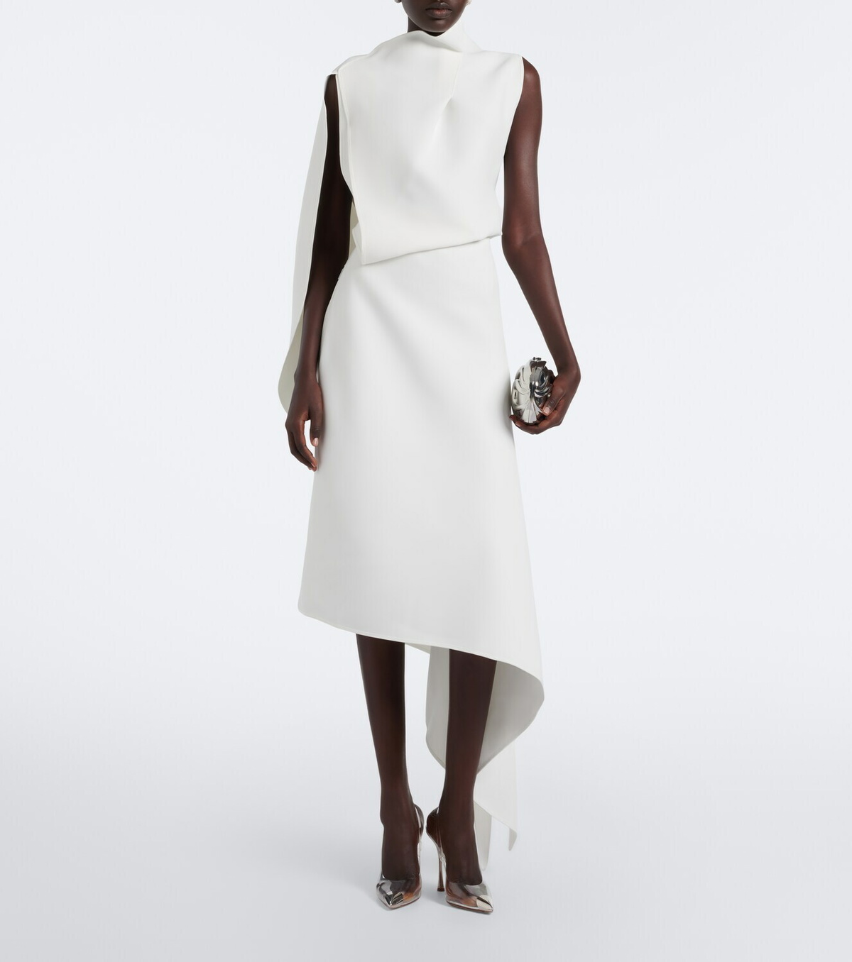 Maticevski Prosper asymmetric draped midi dress