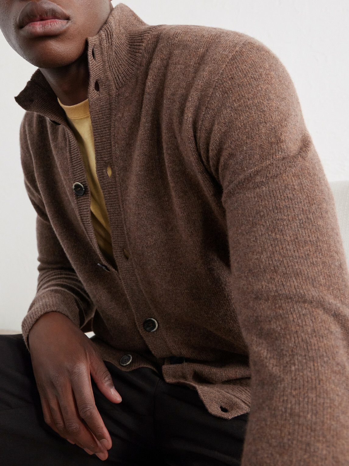 Altea - Giubbino Virgin Wool Cardigan - Brown